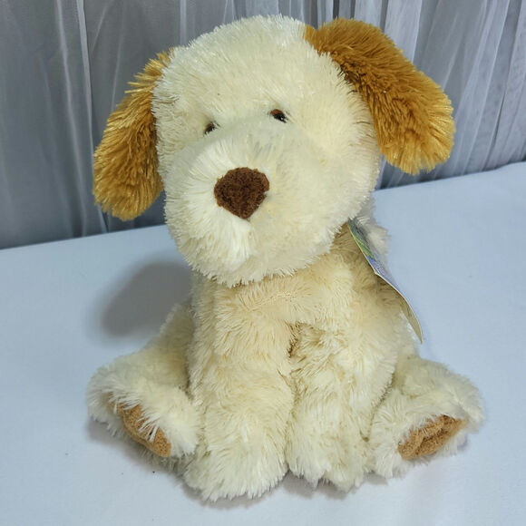 10" Commonwealth Yellow Lab Cream Beige Tan Puppy Dog Stuffed Plush Animal Toy - Picture 3 of 12